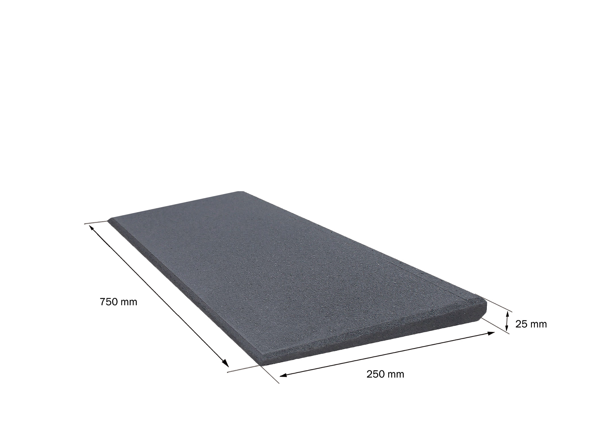 Rollstuhlrampe 750mm breit, 25mm hoch