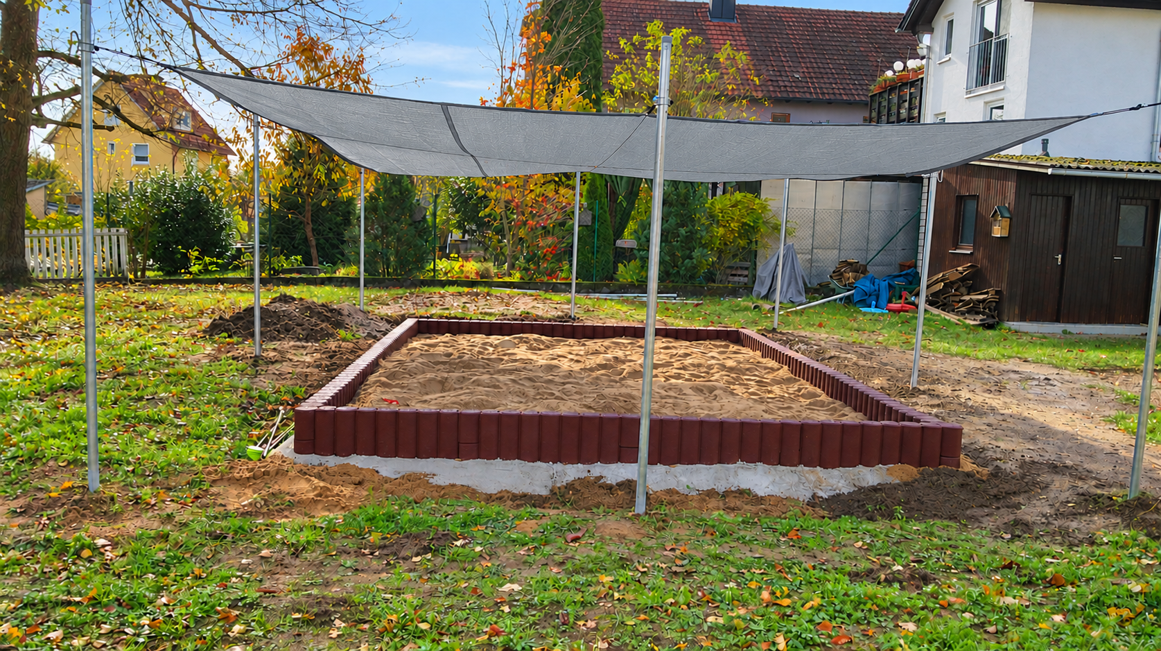 Shade sail sandbox - combination 3 in 1 Type III
