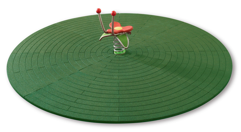 Spielpunktunterlage Außenkreis Erweiterung von Ø 3800 auf Ø 5800 x 35 mm Grün