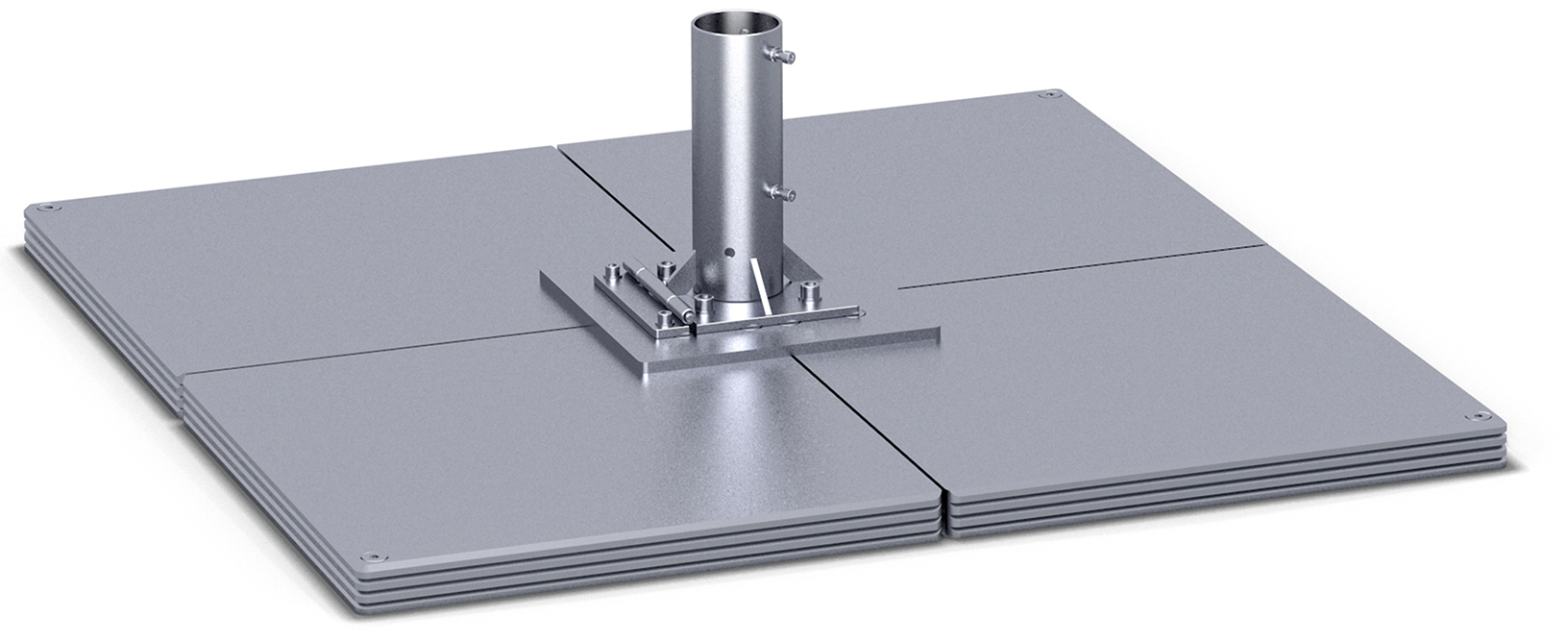 Standplatten mit Klappscharnier 4 Lage = 16 Platten
