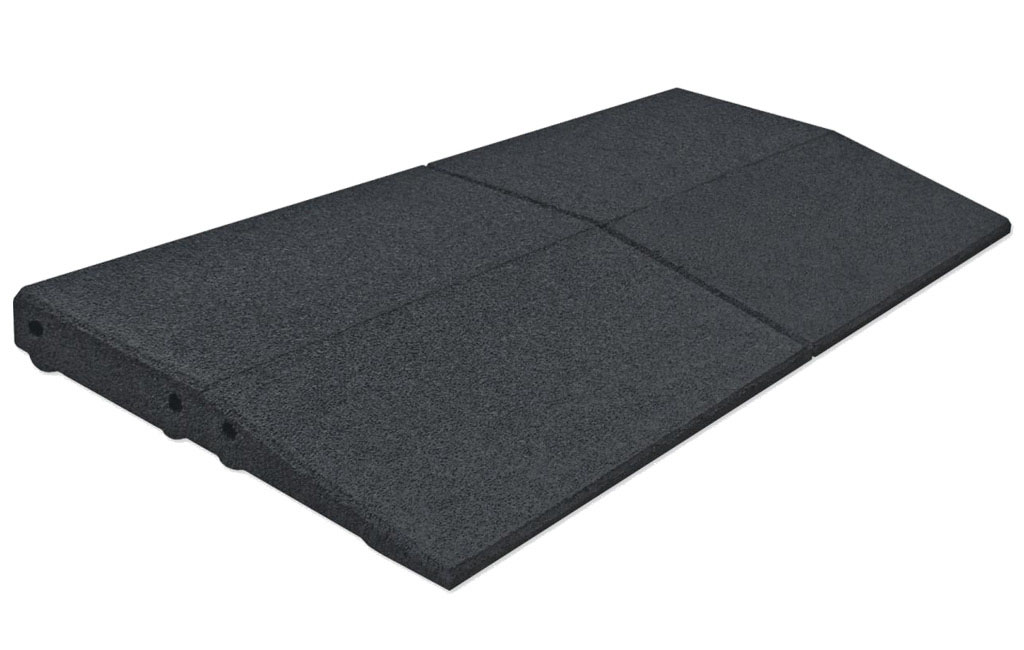 Universal Rollstuhlrampe 65mm hoch Schwarz