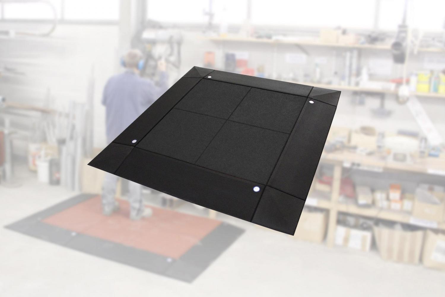 Workplace mats Set black 1.56 x 1.56