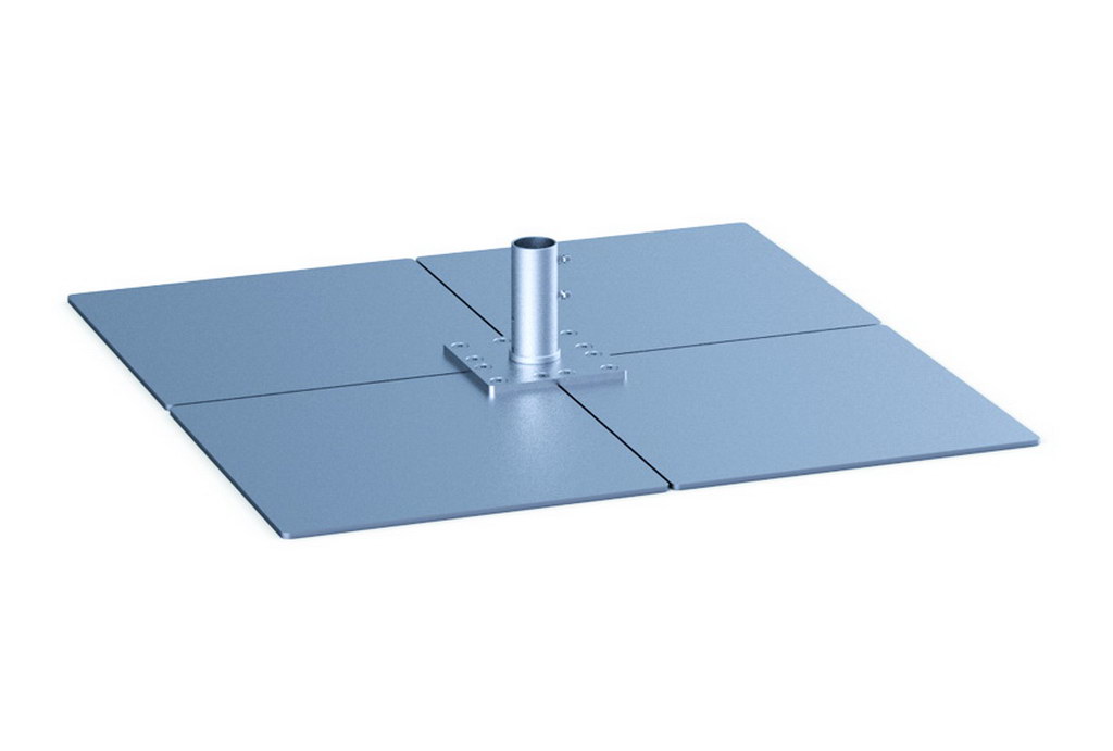 Standplatten & Ankerhülse-Oberteil AH-118 geeignet für Schirme ab einer Größe von 21 m²