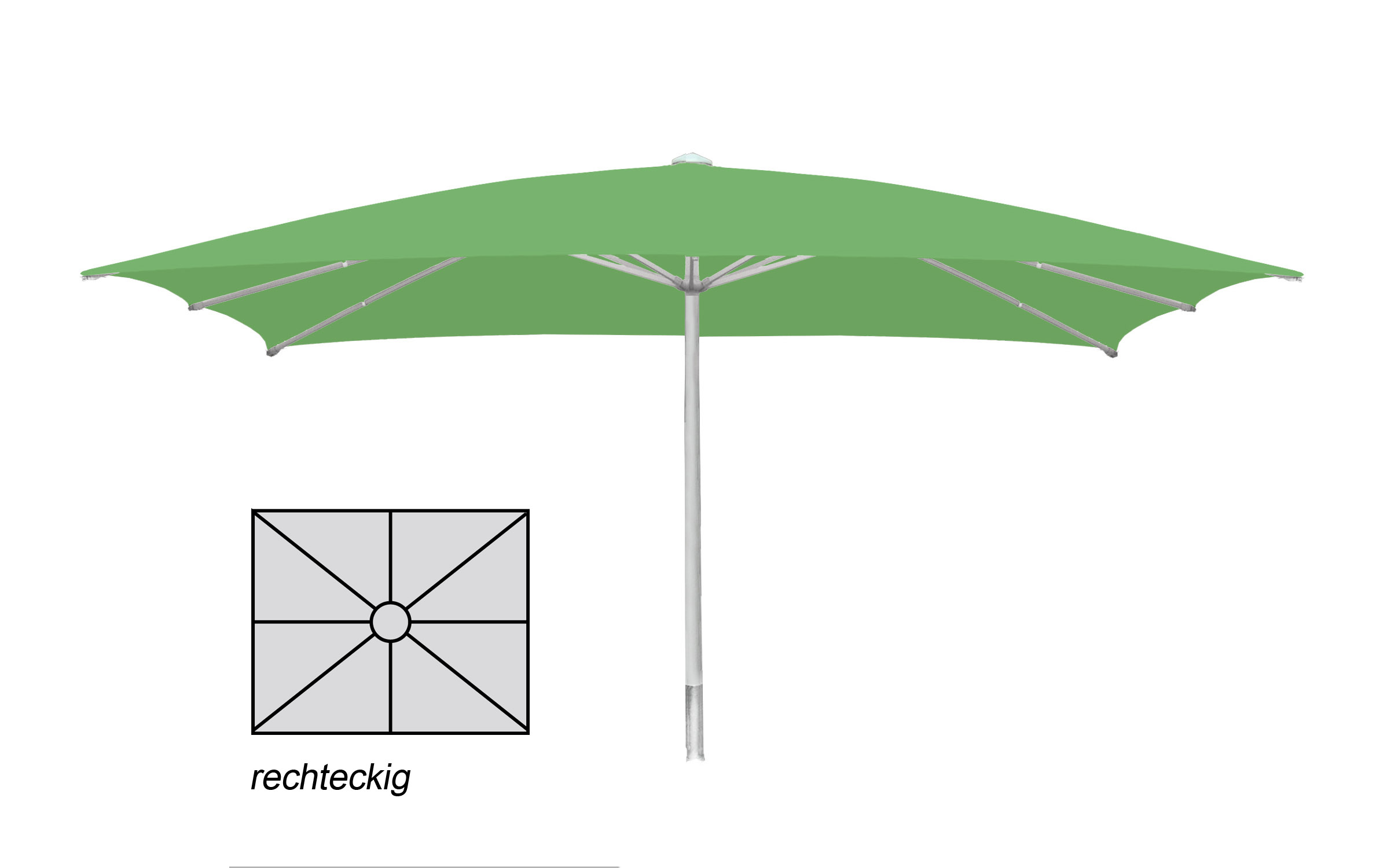ROFI Klima Pro 110 rechteckig 700 x 800cm Hellgrün