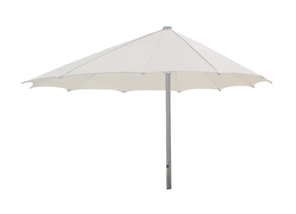 ROFI Klima Pro Comfort parasol, round off-centre Ø 600cm, standpipe Ø 110mm, white