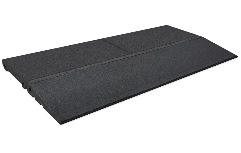 Universal Rollstuhlrampe 45mm hoch Schwarz