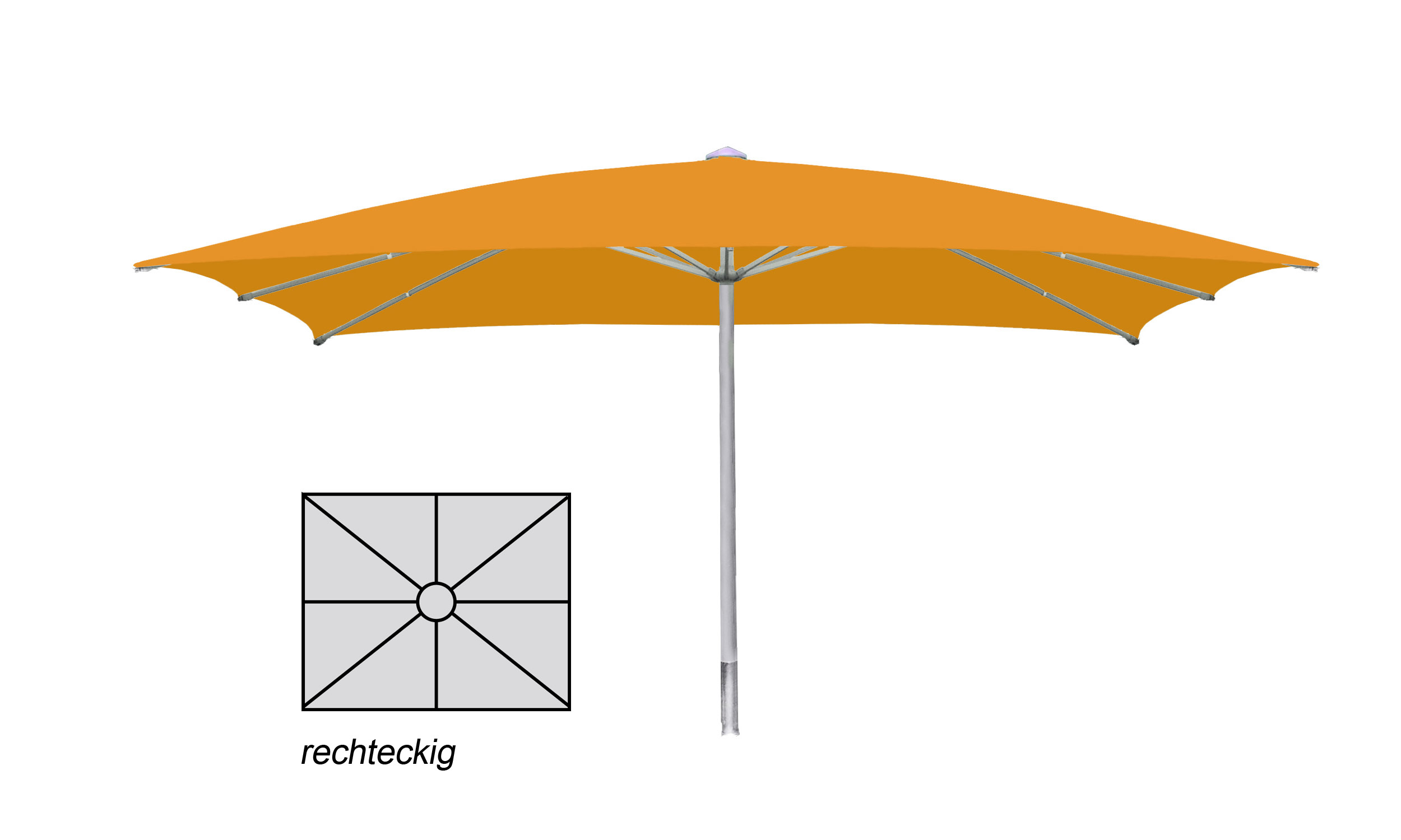 ROFI Klima Pro 110 rechteckig 700 x 800cm Orange