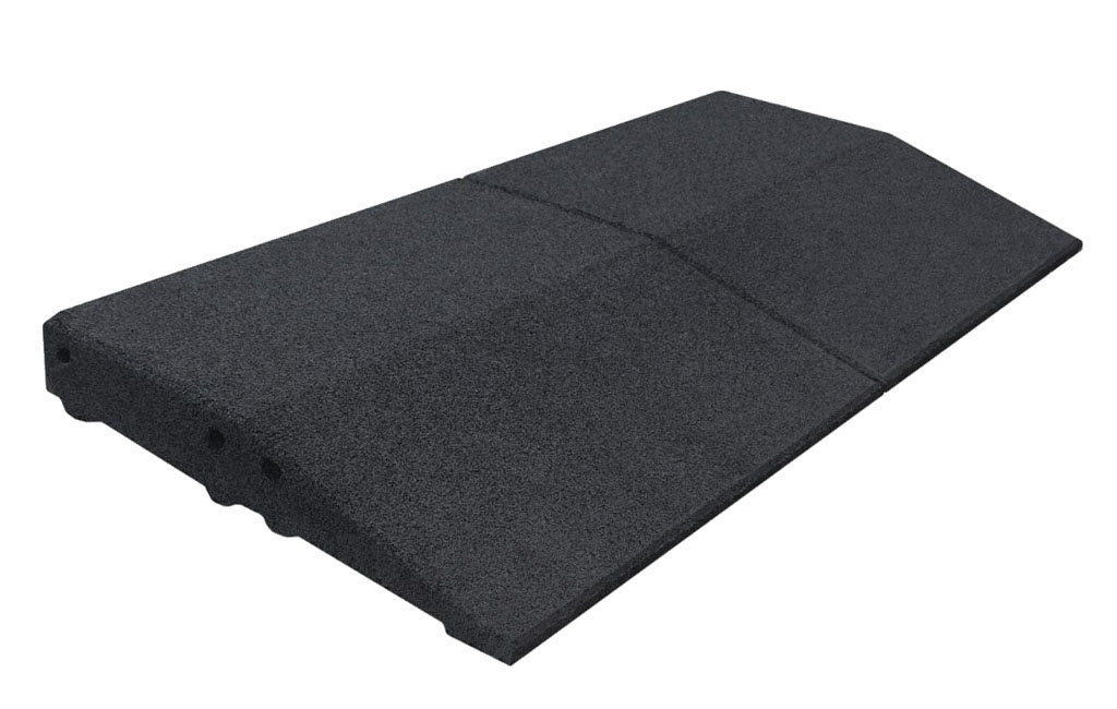 Universal Rollstuhlrampe 80 mm Schwarz