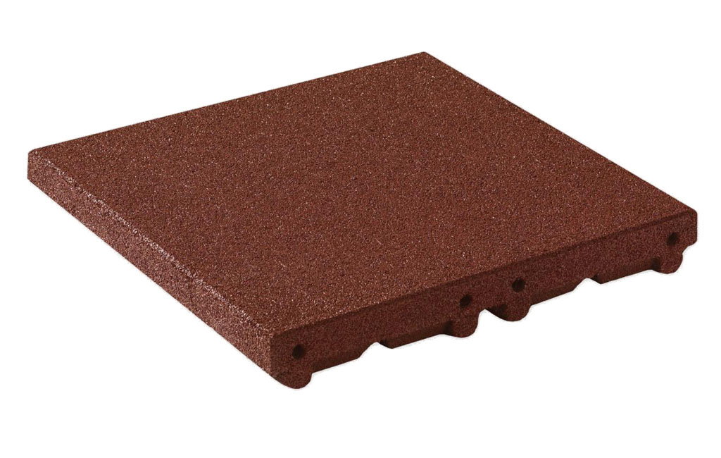 Bodenplatte modulares Rampensystem 80 mm Rotbraun